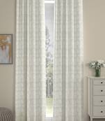 ROSARA HOME Jacquard Pack of 2 Regular Door Curtains -7 Feet,Off White