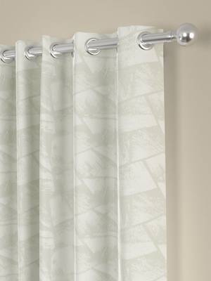 ROSARA HOME Jacquard Pack of 2 Regular Door Curtains -7 Feet,Off White 2