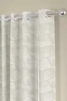 ROSARA HOME Jacquard Pack of 2 Regular Door Curtains -7 Feet,Off White