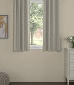 ROSARA HOME Jacquard Pack of 2 Regular Window Curtains -5 Feet,Beige