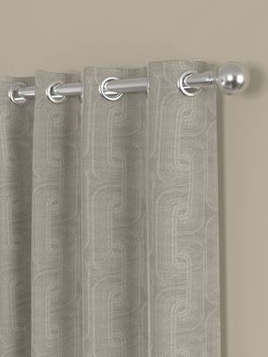 ROSARA HOME Jacquard Pack of 2 Regular Window Curtains -5 Feet,Beige 2