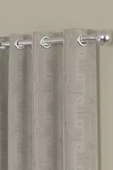 ROSARA HOME Jacquard Pack of 2 Regular Window Curtains -5 Feet,Beige