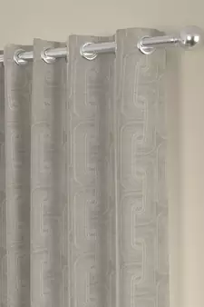 ROSARA HOME Jacquard Pack of 2 Regular Door Curtains -7 Feet,Beige