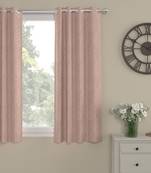 ROSARA HOME Jacquard Pack of Single Regular Window Curtain -5 Feet,Blush