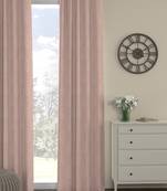 ROSARA HOME Jacquard Pack of Single Regular Long Door Curtain -9 Feet,Blush
