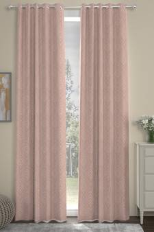 ROSARA HOME Jacquard Pack of 2 Regular Door Curtains -7 Feet,Blush