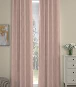 ROSARA HOME Jacquard Pack of 2 Regular Door Curtains -7 Feet,Blush