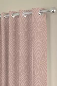 ROSARA HOME Jacquard Pack of 2 Regular Long Door Curtains -9 Feet,Blush