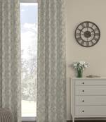 ROSARA HOME Jacquard Pack of Single Regular Long Door Curtain -9 Feet,Beige