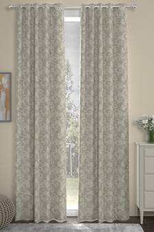 ROSARA HOME Jacquard Pack of 2 Regular Long Door Curtains -9 Feet,Beige