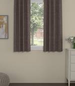 ROSARA HOME Textured Pack of 2 Black Out Window Curtains -5 Feet,Mauve