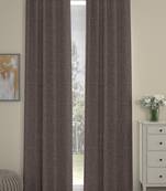 ROSARA HOME Textured Pack of 2 Black Out Door Curtains -7 Feet,Mauve