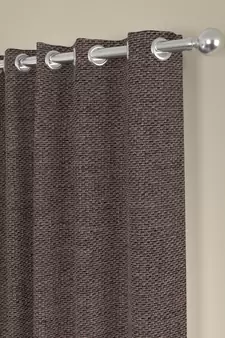 ROSARA HOME Textured Pack of 2 Black Out Door Curtains -7 Feet,Mauve