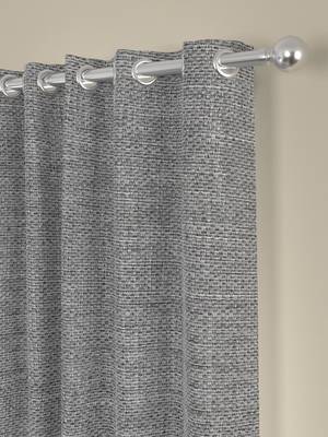 ROSARA HOME Textured Pack of 2 Black Out Long Door Curtains -9 Feet,White & Grey 2