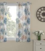 ROSARA HOME Abstract Pack of Single Sheer Window Curtain -5 Feet,Multicolor