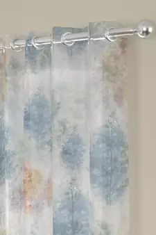ROSARA HOME Abstract Pack of 2 Sheer Window Curtains -5 Feet,Multicolor