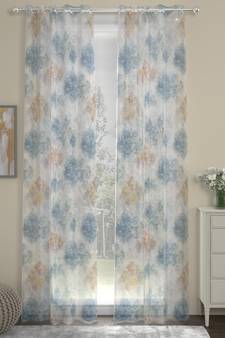 ROSARA HOME Abstract Pack of 2 Sheer Door Curtains -7 Feet,Multicolor