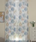 ROSARA HOME Abstract Pack of 2 Sheer Door Curtains -7 Feet,Multicolor