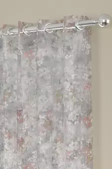 ROSARA HOME Floral Pack of 2 Sheer Door Curtains -7 Feet,Multicolor