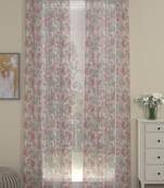 ROSARA HOME Floral Pack of 2 Sheer Long Door Curtains -9 Feet,Multicolor