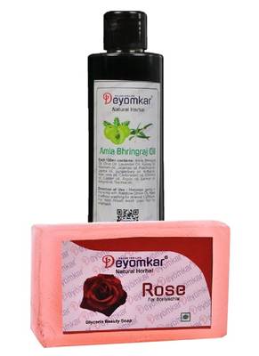 Herbal Amla Brinjraj Oil with Rose Soap 1