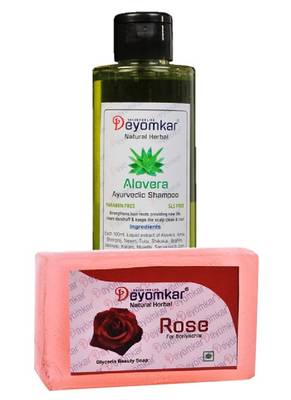 Herbal Alovera Shampoo with  Rose Soap 1