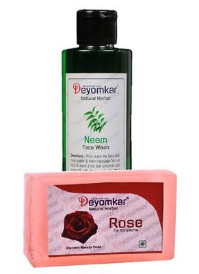 Herbal Neem FaceWash with  Rose Soap 1