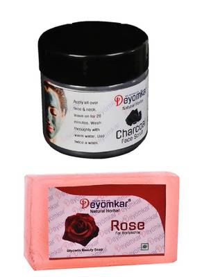 Herbal Charcoal scrub with  Rose Soap 1