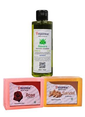 Herbal Alovera Shampoo with SandalWood Soap And Rose Soap 1