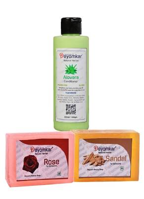 Herbal Alovera Conditioner with SandalWood Soap And Rose Soap 1