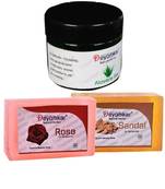 Herbal Alovera Gel with SandalWood Soap And Rose Soap