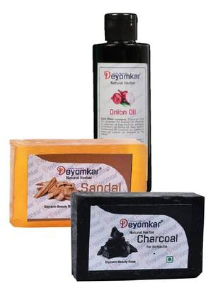 Herbal Onion oil with SandalWood Soap And Charcoal Soap 1
