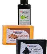 Herbal Amla Brinjraj Oil with SandalWood Soap  And Charcoal Soap
