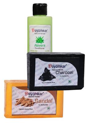 Herbal Alovera Conditioner with SandalWood Soap And Charcoal Soap 1