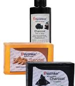 Herbal Charcoal Peel of Mask with and SandalWood Soap And Charcoal Soap