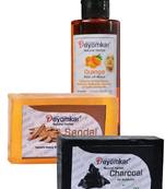 Herbal Orange Peel Of Mask with SandalWood Soap And Charcoal Soap