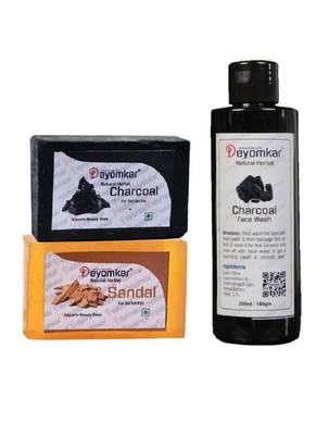 Herbal Charcoal Facewash with SandalWood Soap And Charcoal Soap 1