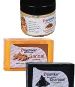 Herbal Sandalwood FacePack with SandalWood Soap And Charcoal Soap