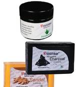 Herbal Alovera Gel with SandalWood Soap And Charcoal Soap