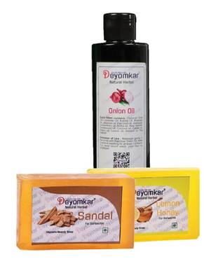 Herbal Onion oil with SandalWood Soap And Lemon Honey Soap 1