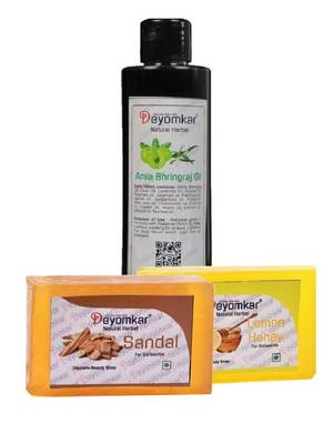 Herbal Amla Brinjraj Oil with SandalWood Soap  And Lemon Honey Soap 1