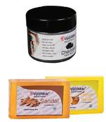 Herbal Charcoal scrub with SandalWood Soap And Lemon Honey Soap