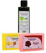 Herbal Amla Brinjraj Shampoo with Rose Soap And Lemon Honey Soap