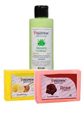 Herbal Alovera Conditioner with Rose Soap And Lemon Honey Soap 1