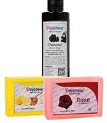 Herbal Charcoal Peel of Mask with and Rose Soap And Lemon Honey Soap