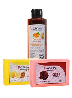 Herbal Orange Peel Of Mask with Rose Soap And Lemon Honey Soap 1
