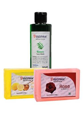 Herbal Neem FaceWash with Rose Soap And Lemon Honey Soap 1