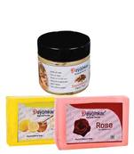 Herbal Sandalwood FacePack with Rose Soap And Lemon Honey Soap