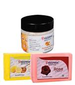 Herbal Apricot Honey Scrub with Rose Soap And Lemon Honey Soap