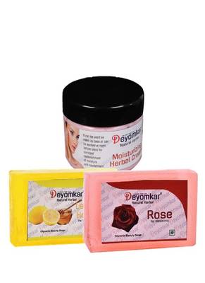 Herbal Cream with Rose Soap And Lemon Honey Soap 1